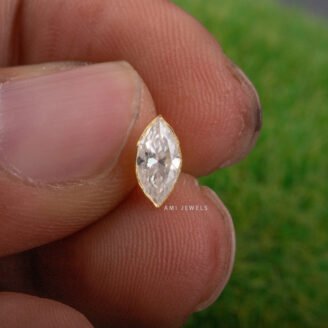 Anais Marquise Bezel Flat Back Stud Earring